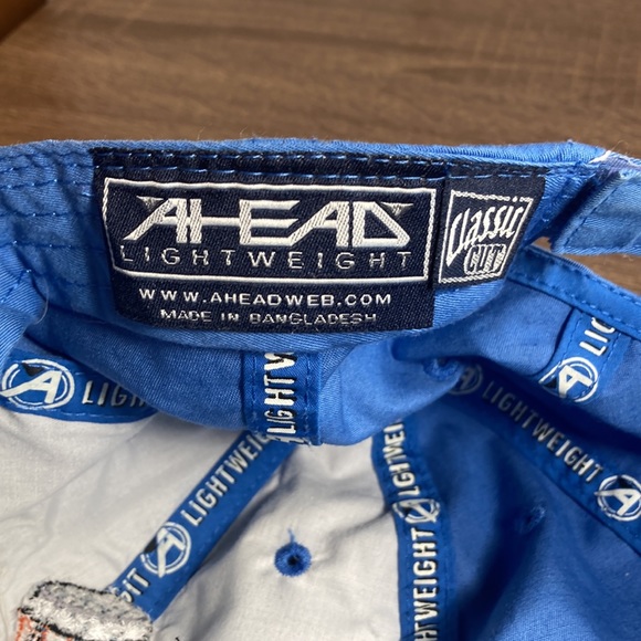 Mens Blue Ahead Classic Cut Adjustable Hat w/ Drum Embroidered - Picture 8 of 9